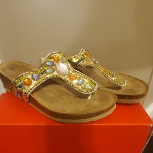 Wedge sandal-multi-color